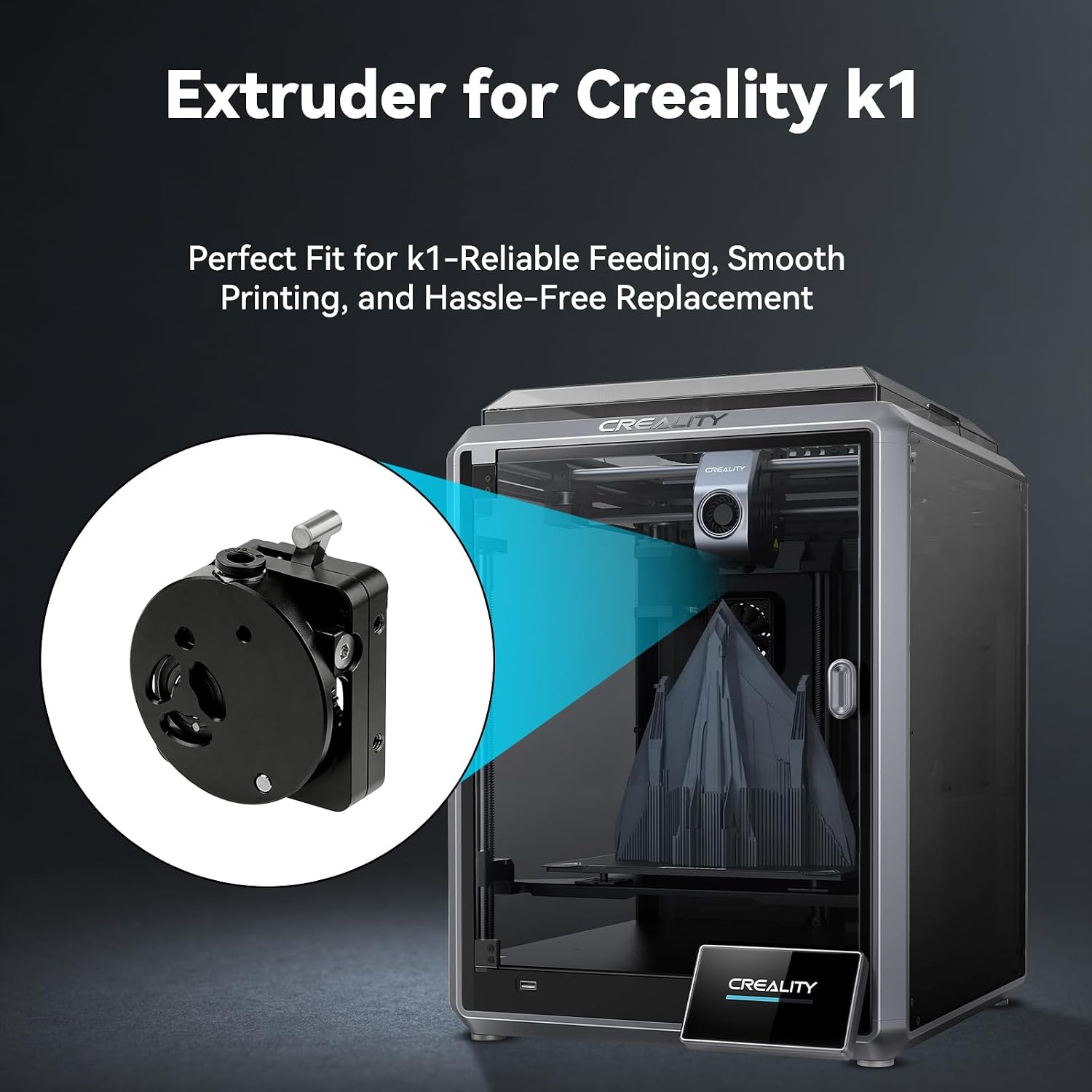 Direct Drive Dual Gear Extruder High Speed - Kit Ekstrusi Logam K1 yang Ditingkatkan,