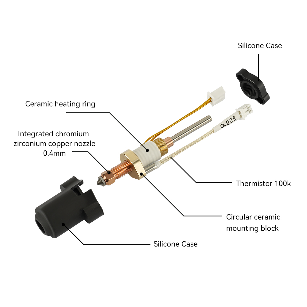 Untuk Creality K1C/K1 Max Hote - High Flow Ceramic Hotend ulasan dan harga
