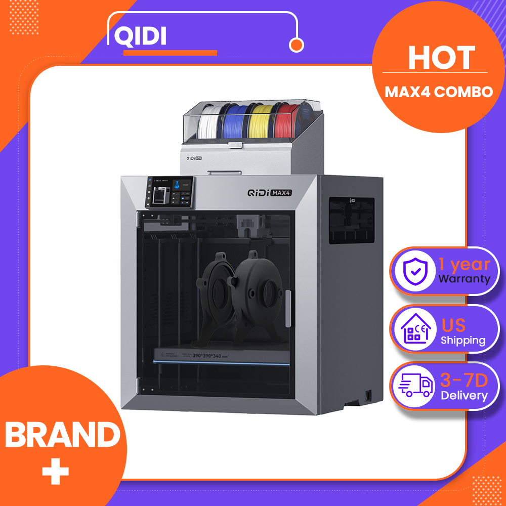 Printer 3D QIDI Max4 Combo, hi - Direct Drive Dual Gear Extruder High Speed ulasan dan harga